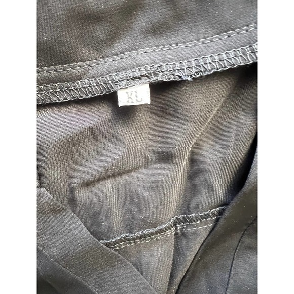 WOMEN'S SEXY SWISS DOT SLEEVES BUTTON ACCENT BLOUSE COLOR BLACK NWOT Size XL - Picture 6 of 8